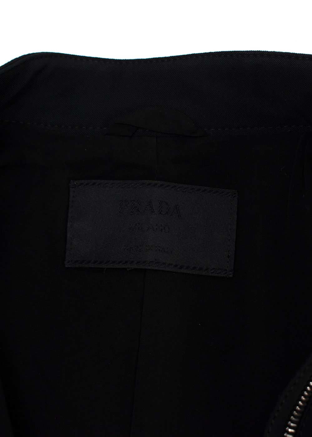 Preowned Prada Black Belted Utility Vest Size XXS polyester