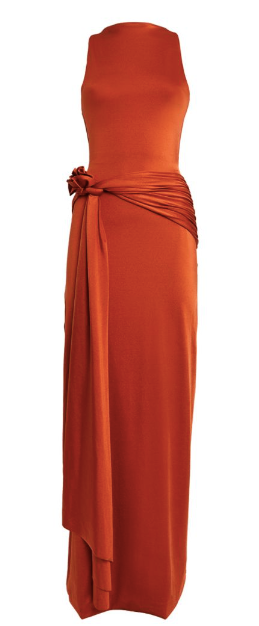 Maygel Coronel Orange Sleeveless Tirso Maxi Dress orange / terracotta polyamide/elastane