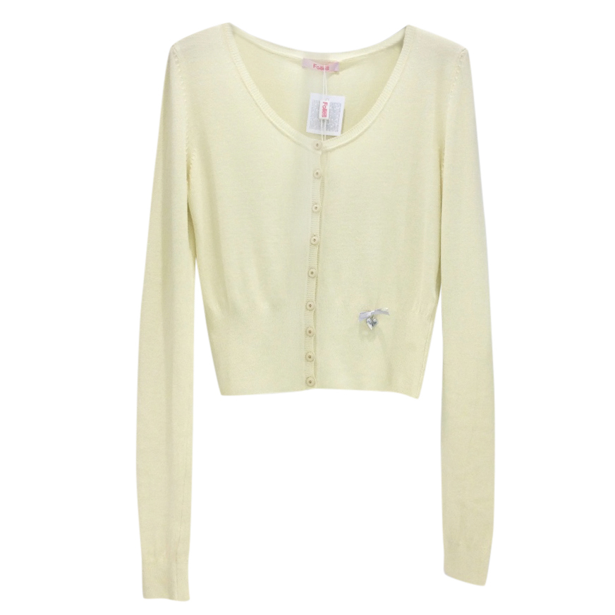 Blumarine Lemon Yellow Cardigan Size S viscose