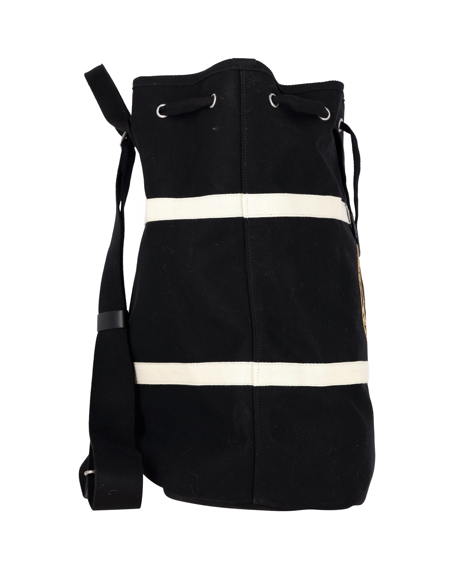 Preowned Saint Laurent Black Rive Gauche Backpack canvas