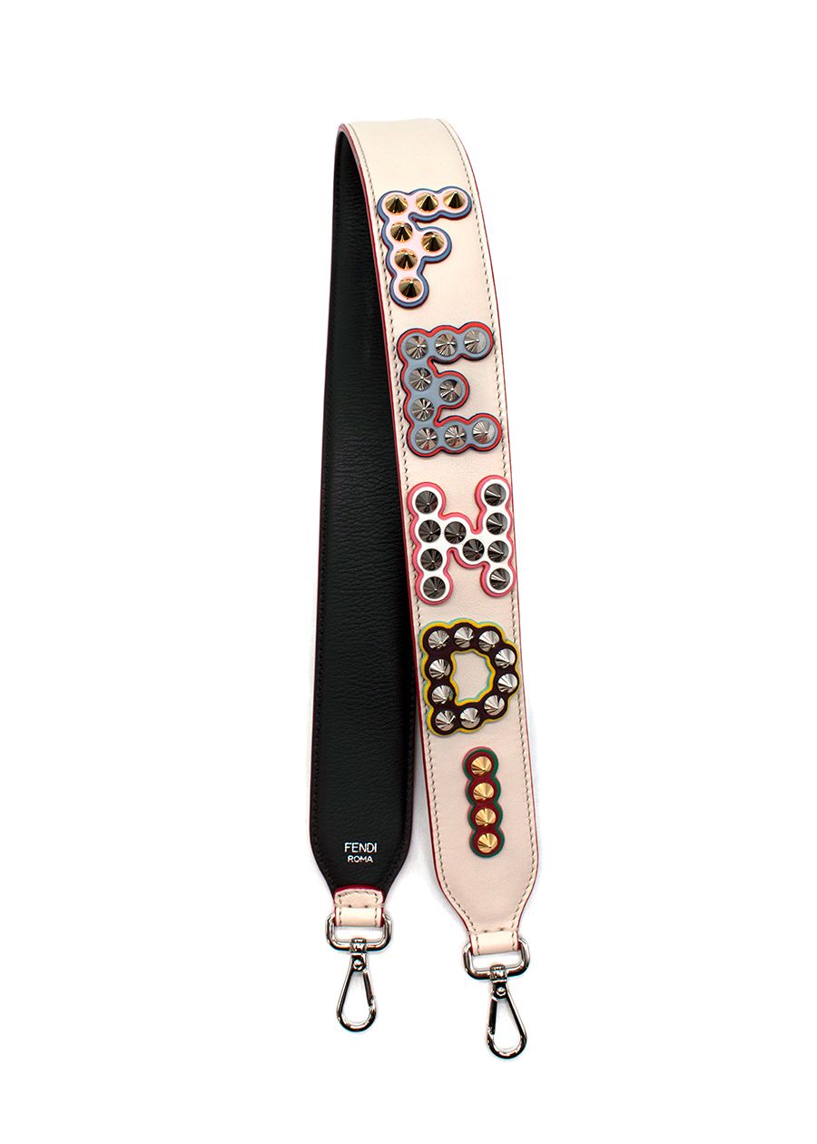 Fendi Spike Embellished Shoulder Strap Multi calf leather