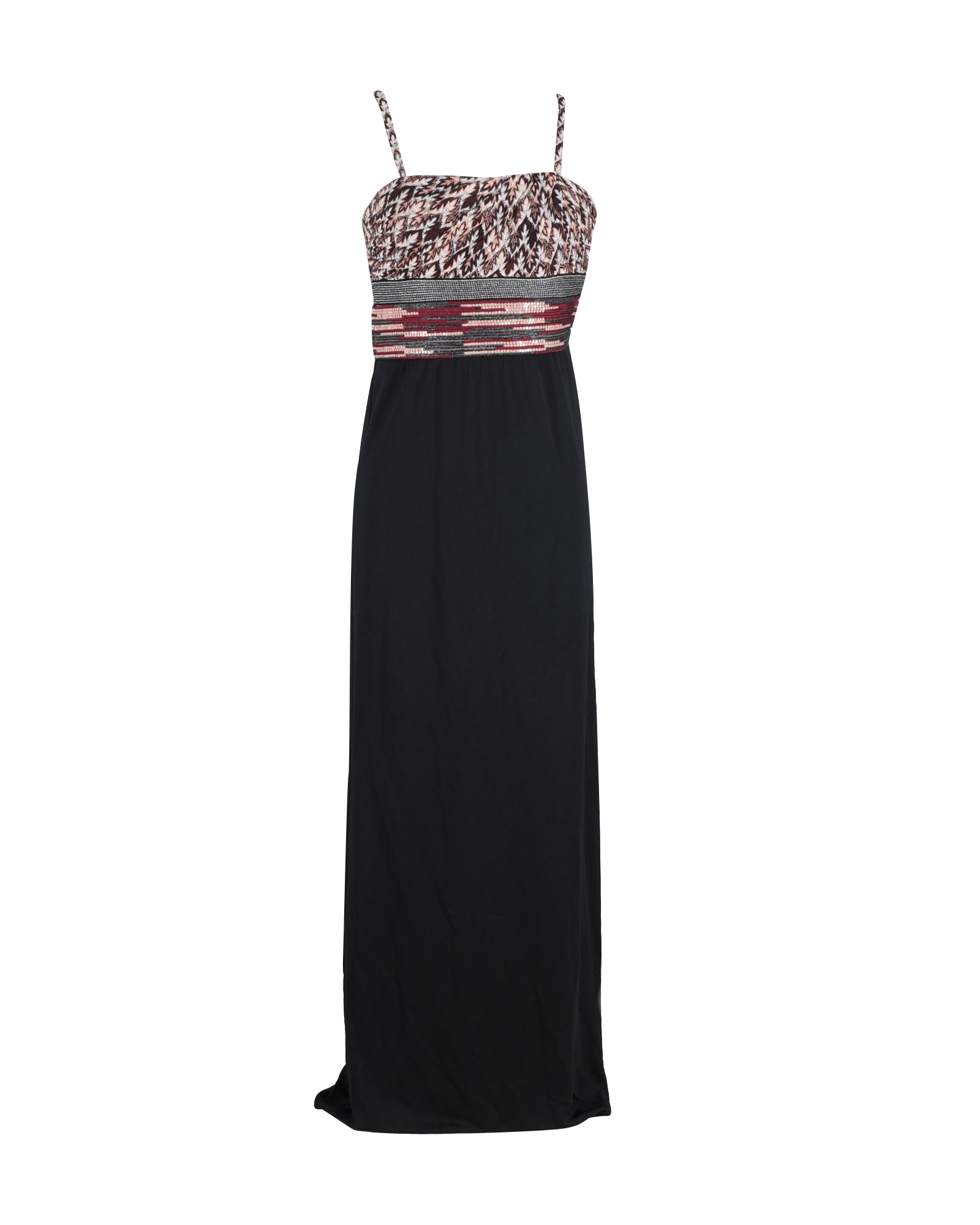 Preowned Missoni Black Embellished Top Maxi Dress Size S polyester/polyester silk