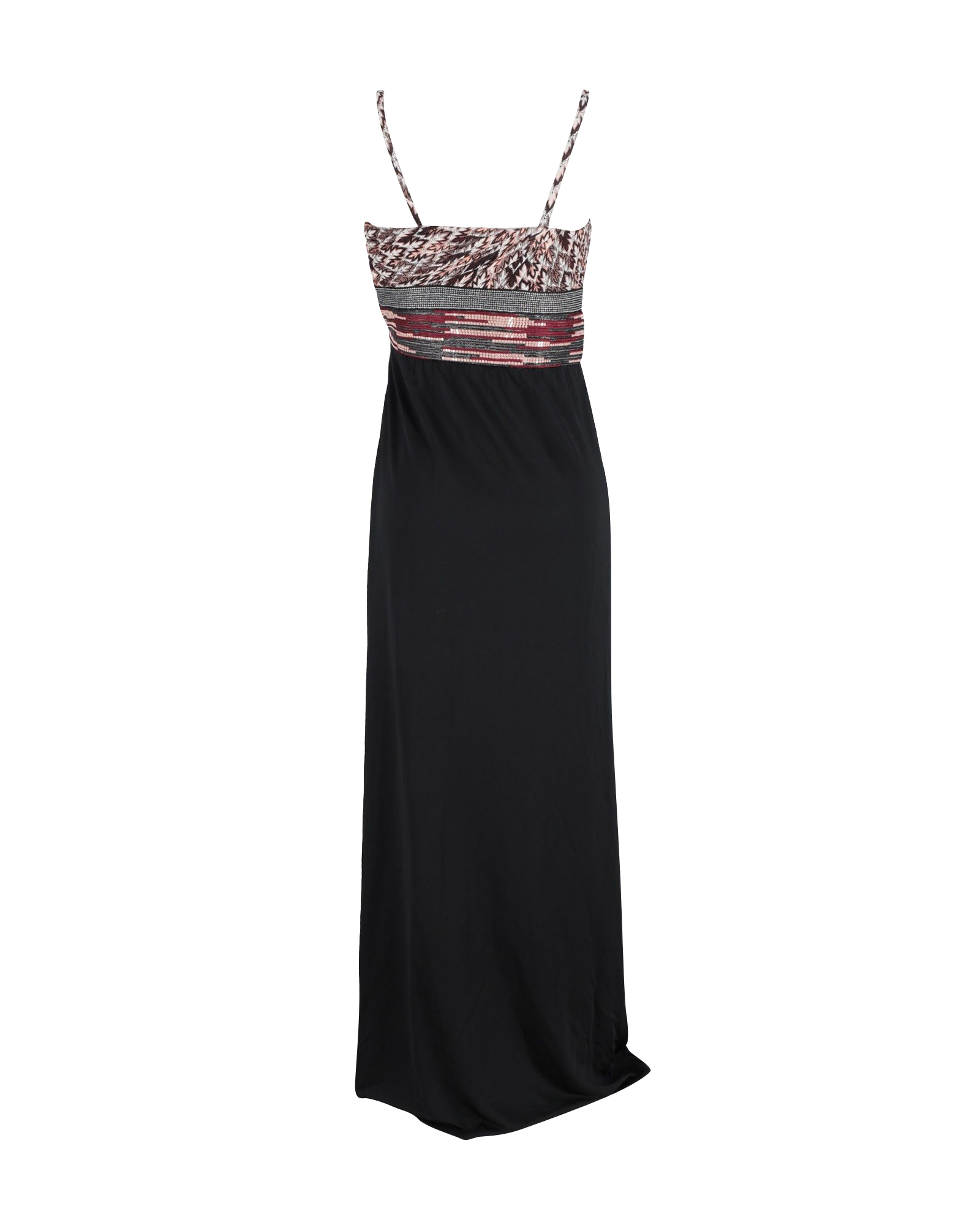 Preowned Missoni Black Embellished Top Maxi Dress Size S polyester/polyester silk