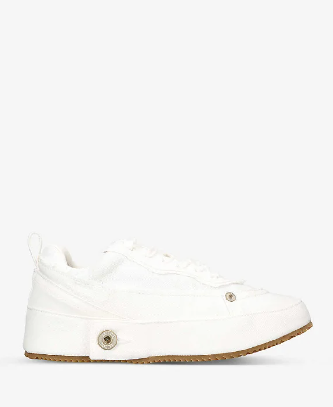 Loewe Deconstructed Denim Sneakers Size 40 White cotton/leather/synthetic