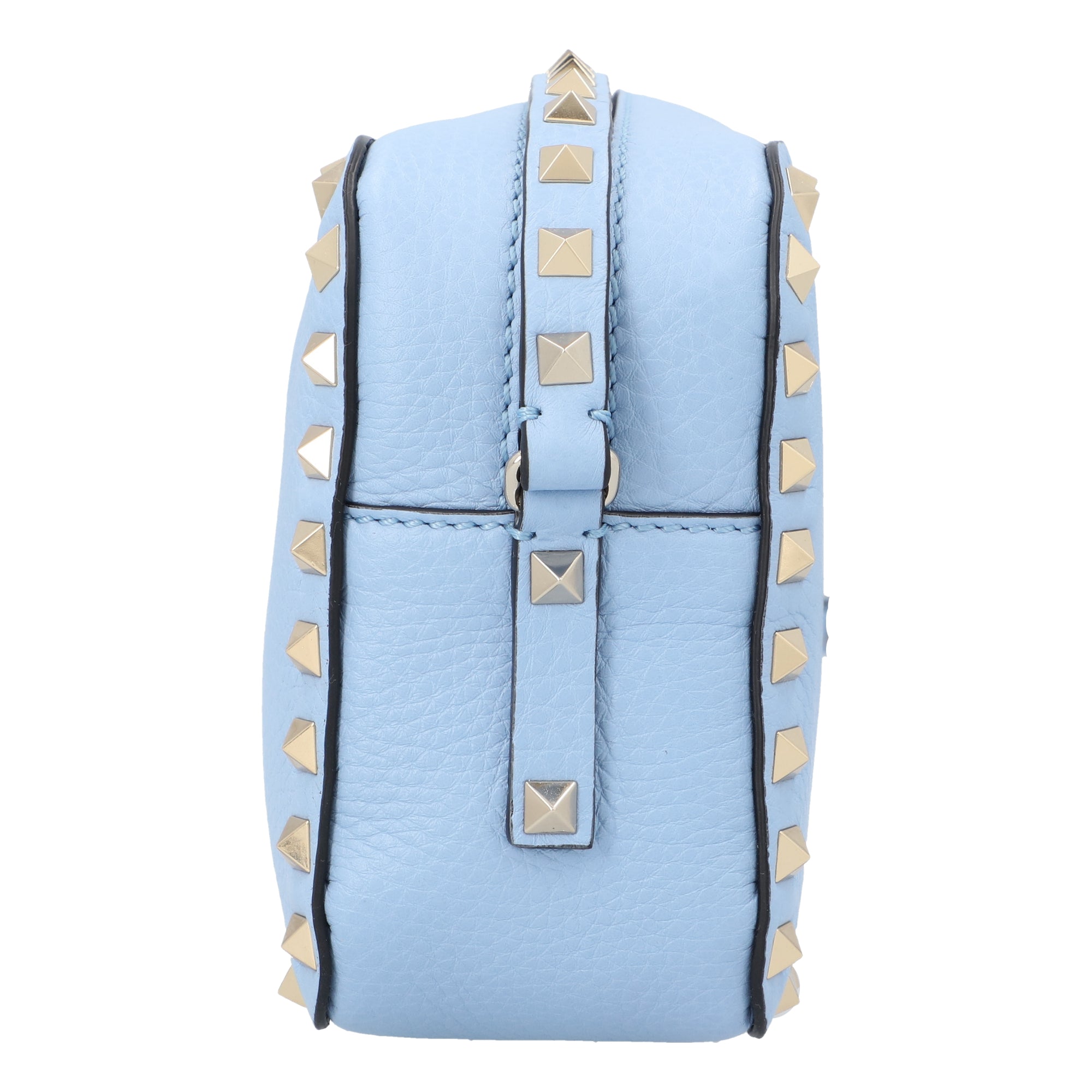 Valentino Blue Rockstud Camera  Bag blue | blue animal skin/calfskin