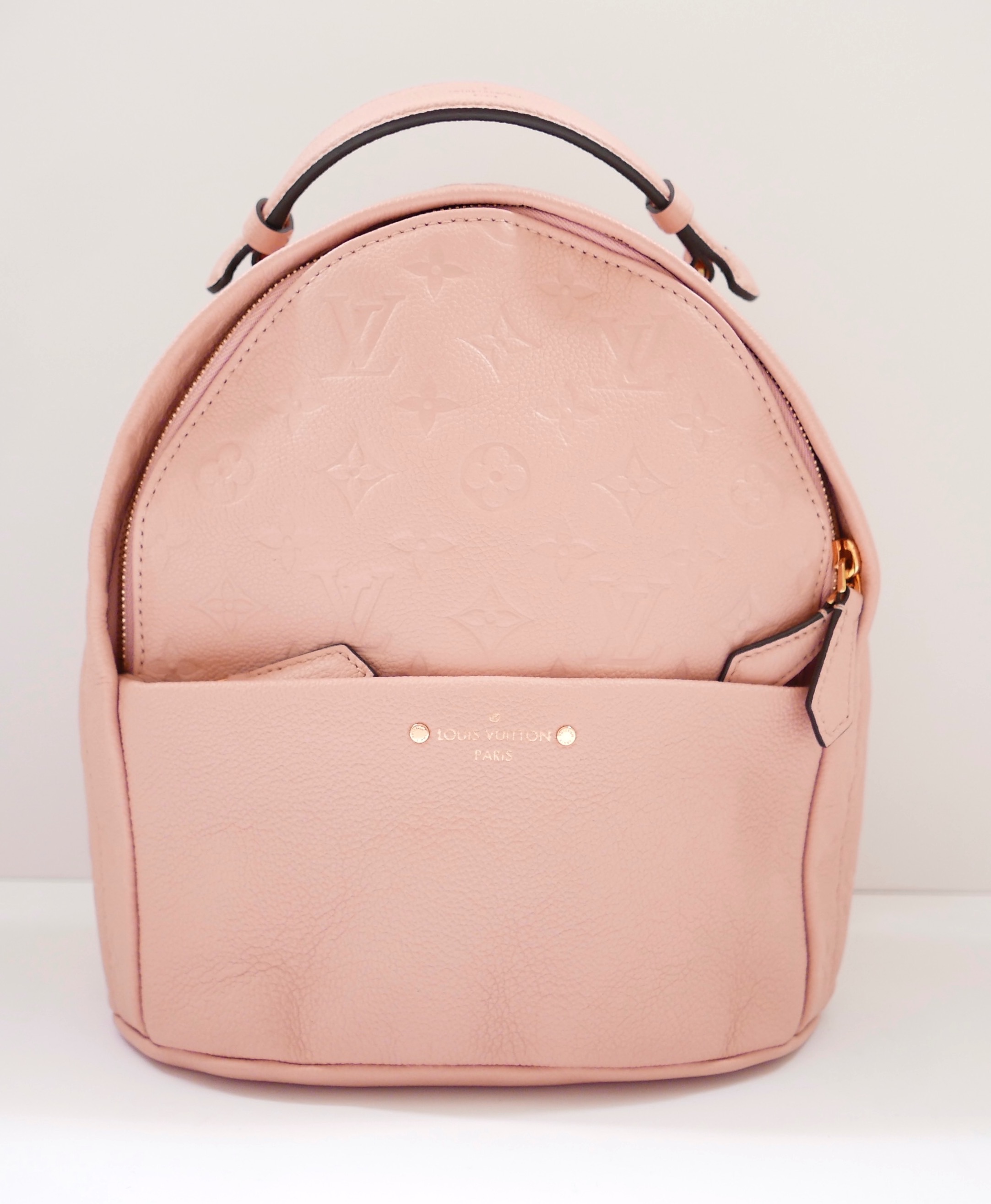 Preowned Louis Vuitton Monogram Empreinte Sorbonne Backpack Pink leather