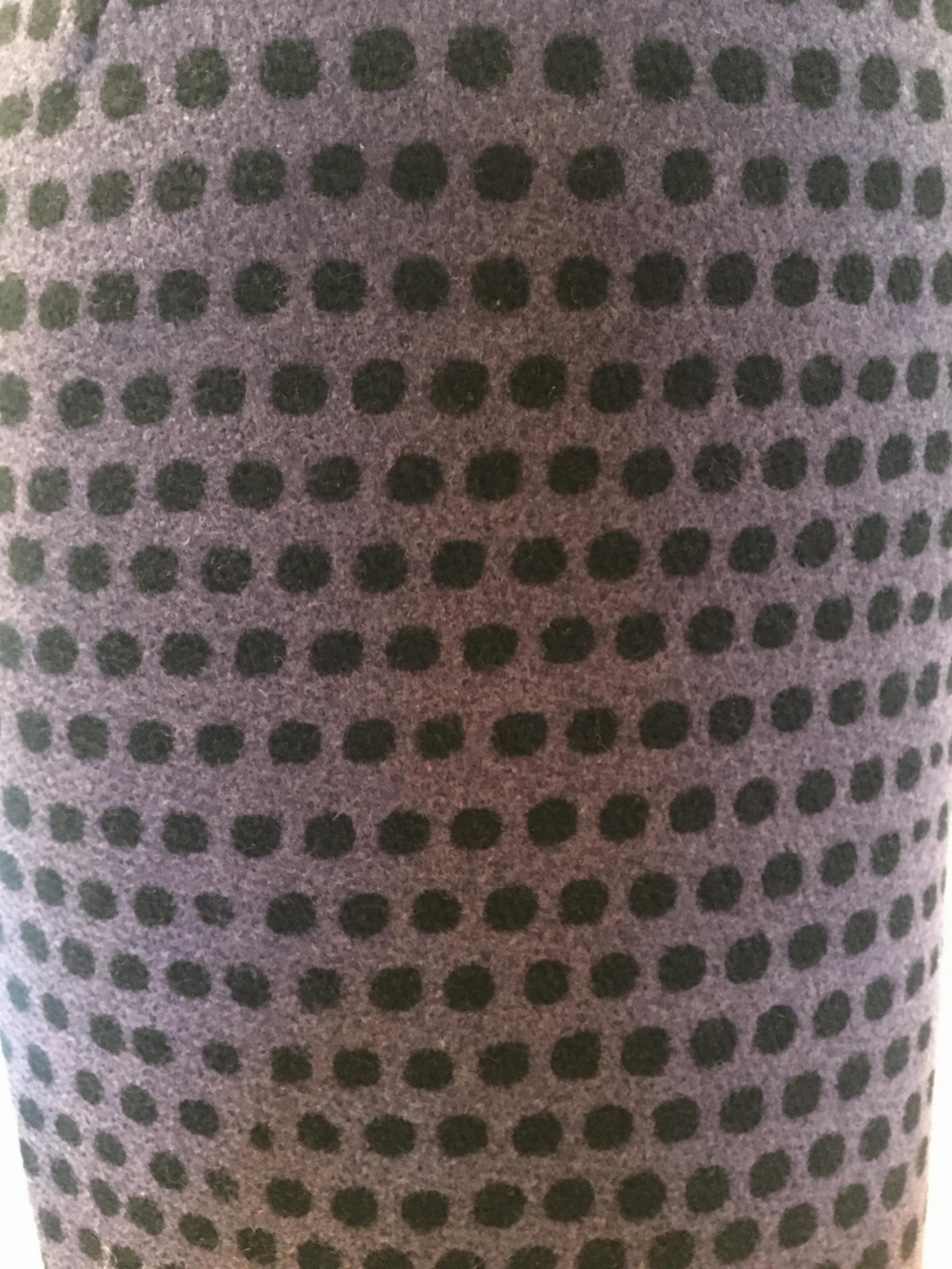 Preowned Bottega Veneta Purple/Black Spotted Wool Skirt Size XS Purple