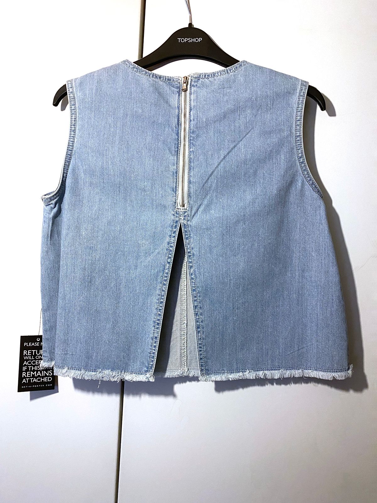 SJYP Denim Pocket Crop Top Size M Blue cotton