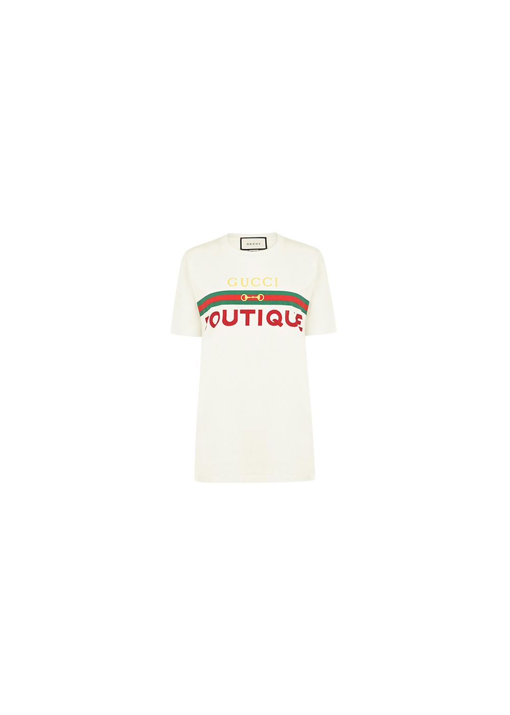 Gucci Ivory cotton jersey Boutique t-shirt Size M SUNKISSED