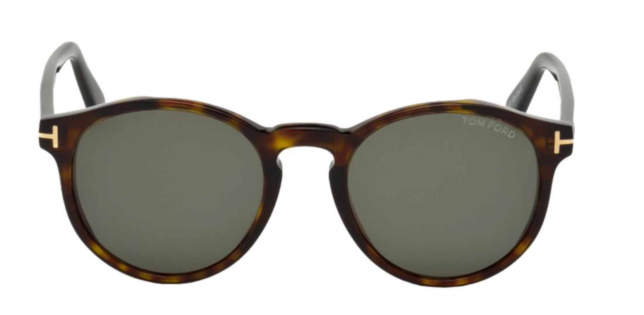 Men's Tom Ford Ian-02 Round Sunglasses Dark havana acetate