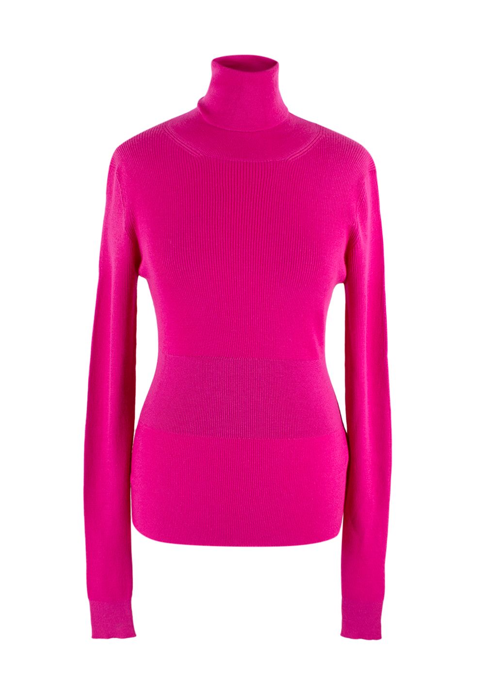 Dolce  Gabbana Pink Cashmere Turtleneck Sweater Size M magenta pink