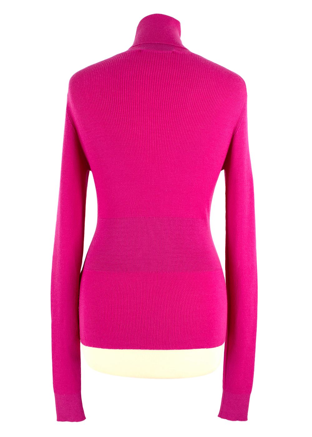 Dolce  Gabbana Pink Cashmere Turtleneck Sweater Size M magenta pink