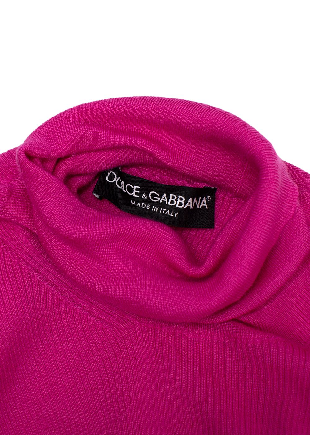 Dolce  Gabbana Pink Cashmere Turtleneck Sweater Size M magenta pink