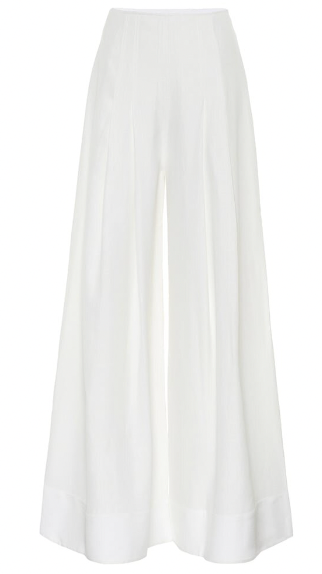 Jacquemus Ecru Le Pantalon Arcello Wide Leg Trousers Size S White/Ecru viscose