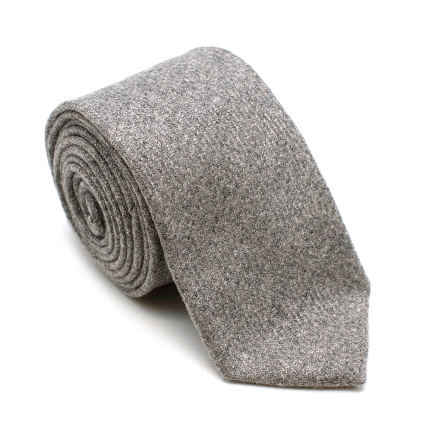 Men's Personality for Gemelli Grey Cashmere Handmade Tie