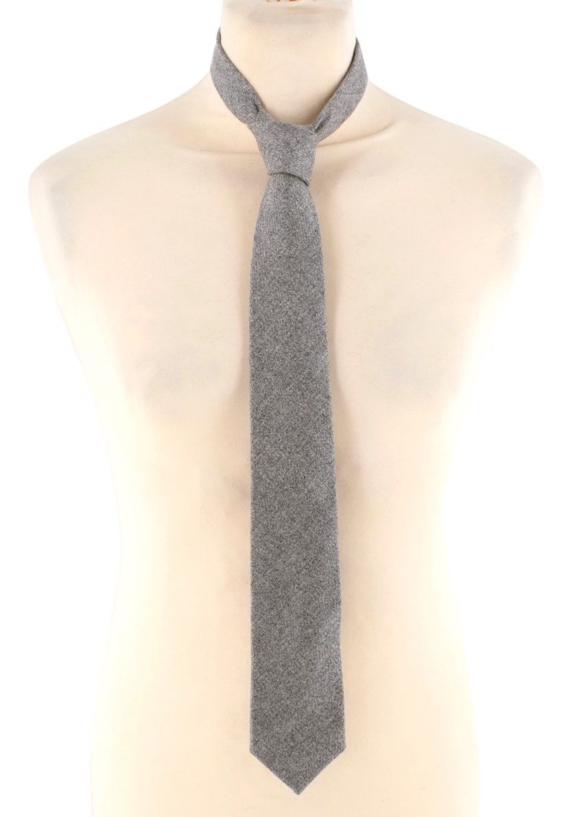 Men's Personality for Gemelli Grey Cashmere Handmade Tie