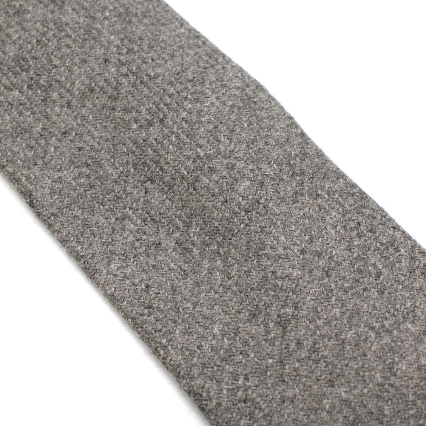 Men's Personality for Gemelli Grey Cashmere Handmade Tie