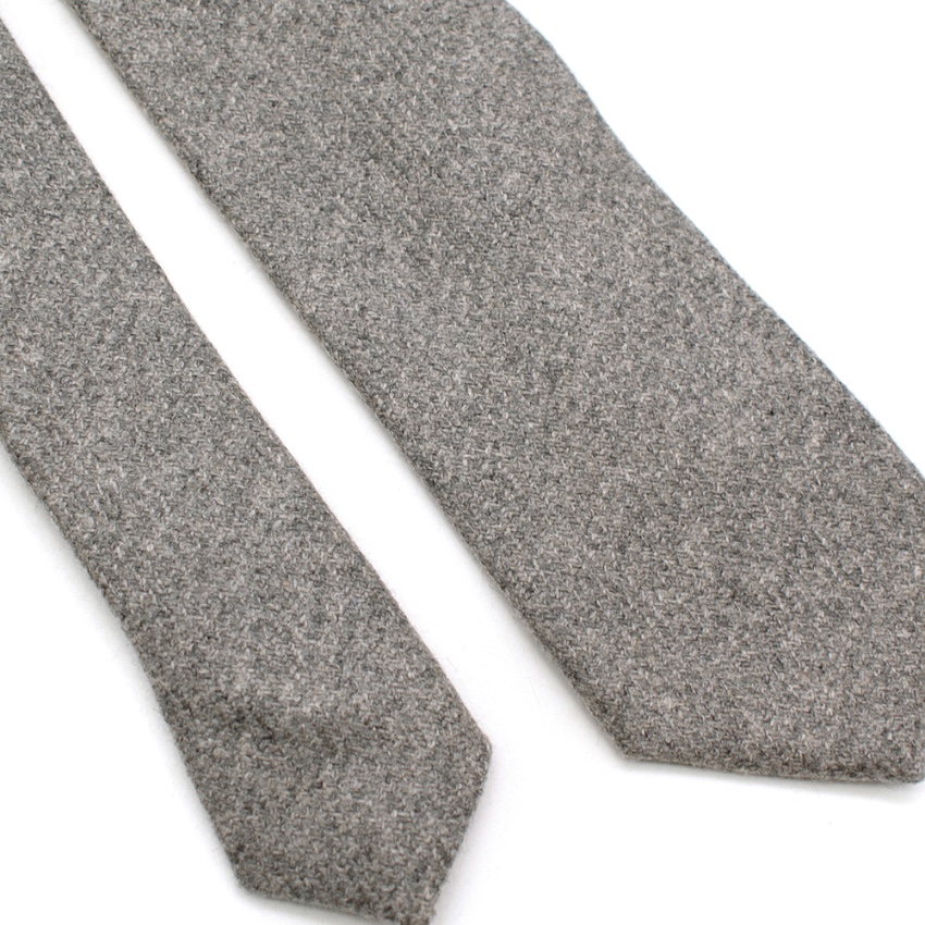 Men's Personality for Gemelli Grey Cashmere Handmade Tie