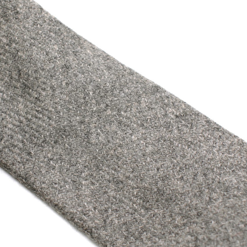 Men's Personality for Gemelli Grey Cashmere Handmade Tie