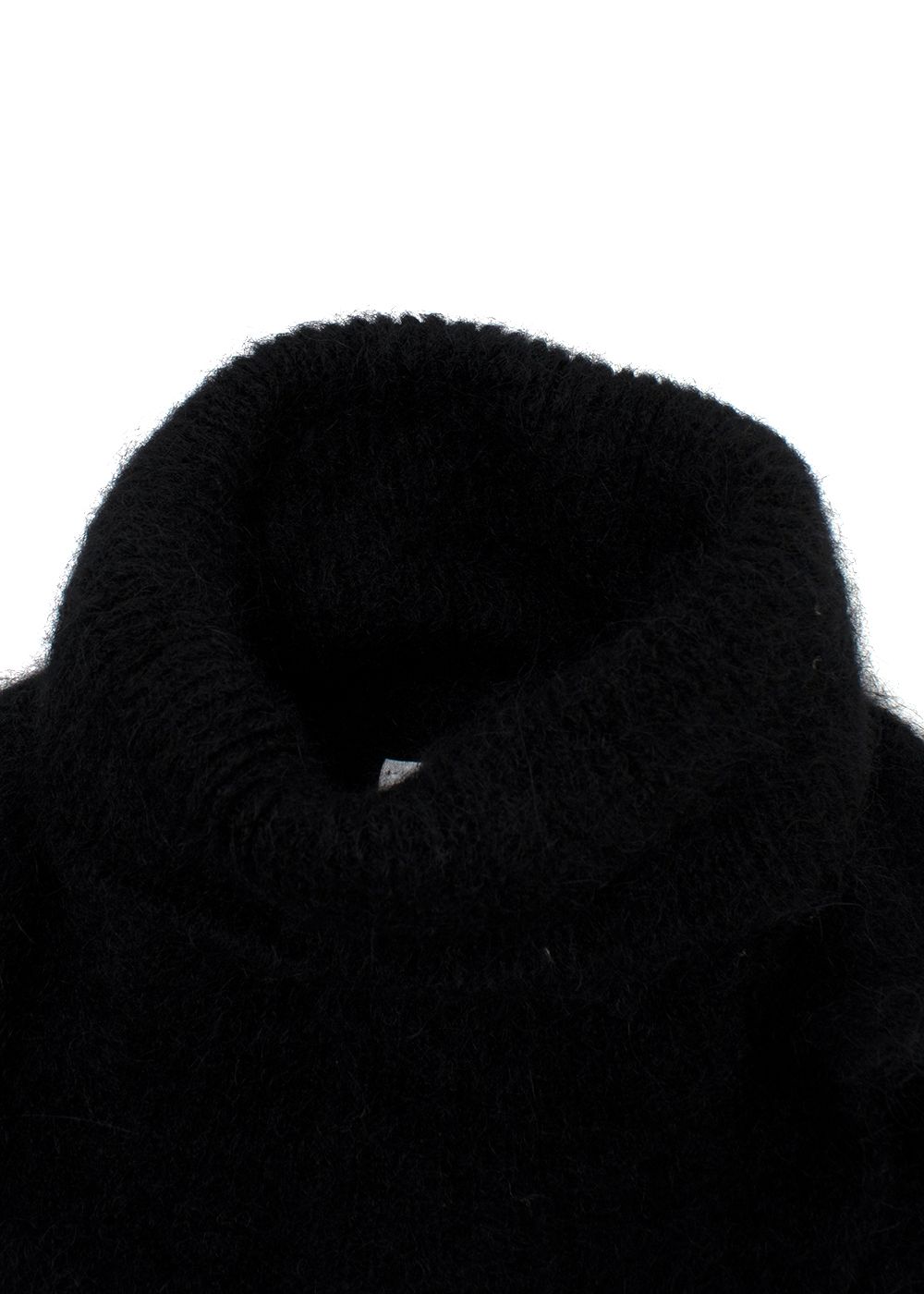 Ganni Black Brushed Alpaca Wrap Jumper Size XL alpaca/polyamide/virgin wool