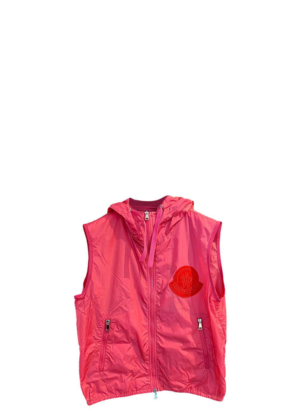 Moncler Pink Nylon Gilet Size S polyamide