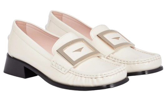 Roger Vivier Preppy Viv Loafer Size 36 White leather