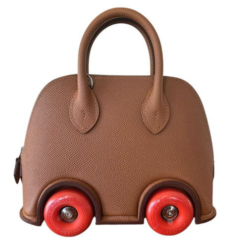 Hermes Gold Epsom Bolide on Wheels Brown and Orange leather