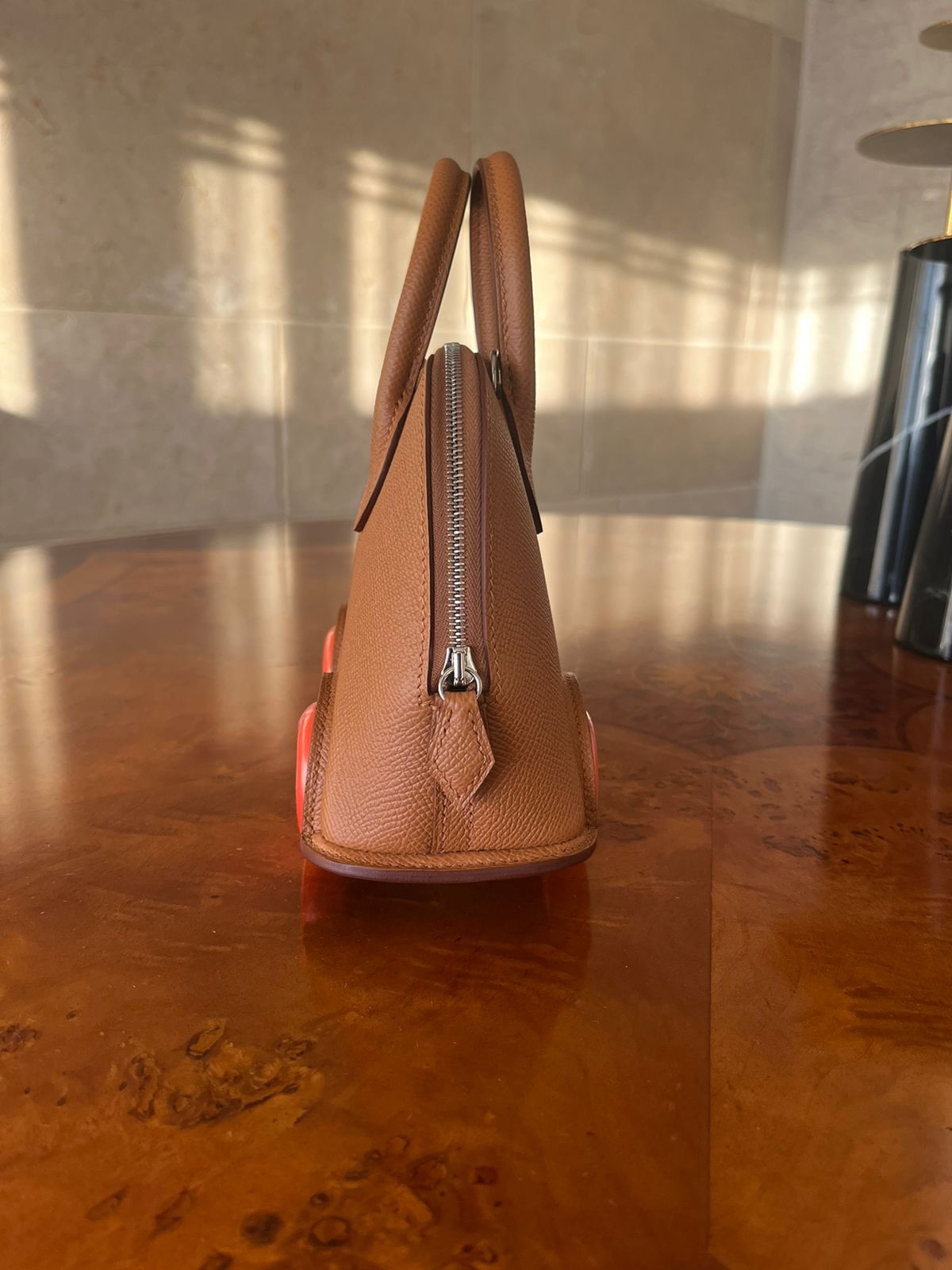 Hermes Gold Epsom Bolide on Wheels Brown and Orange leather