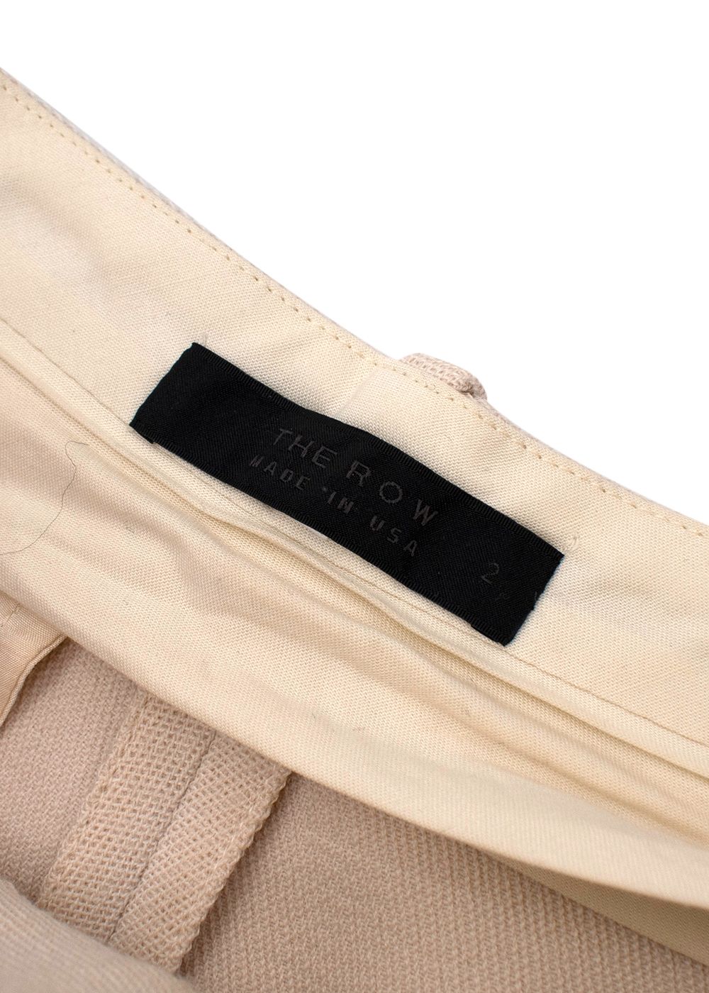 Preowned The Row Beige Wool Tailored Trousers Size XXS