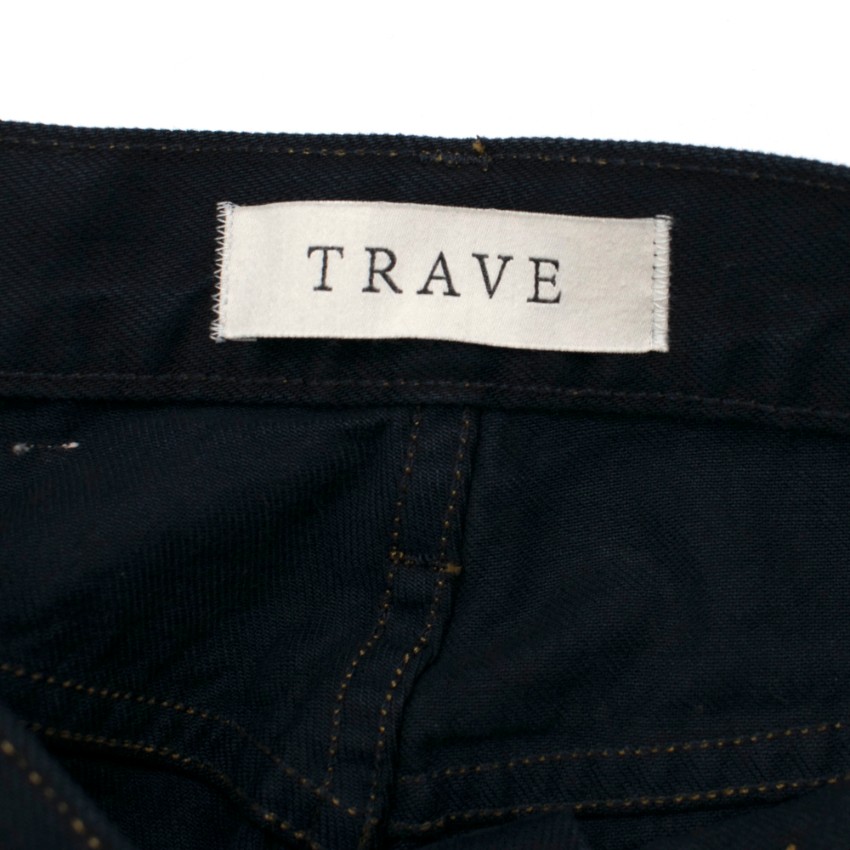 Trave Heidi High Waisted Crop Straight Jeans Size 26/66 Blue cotton