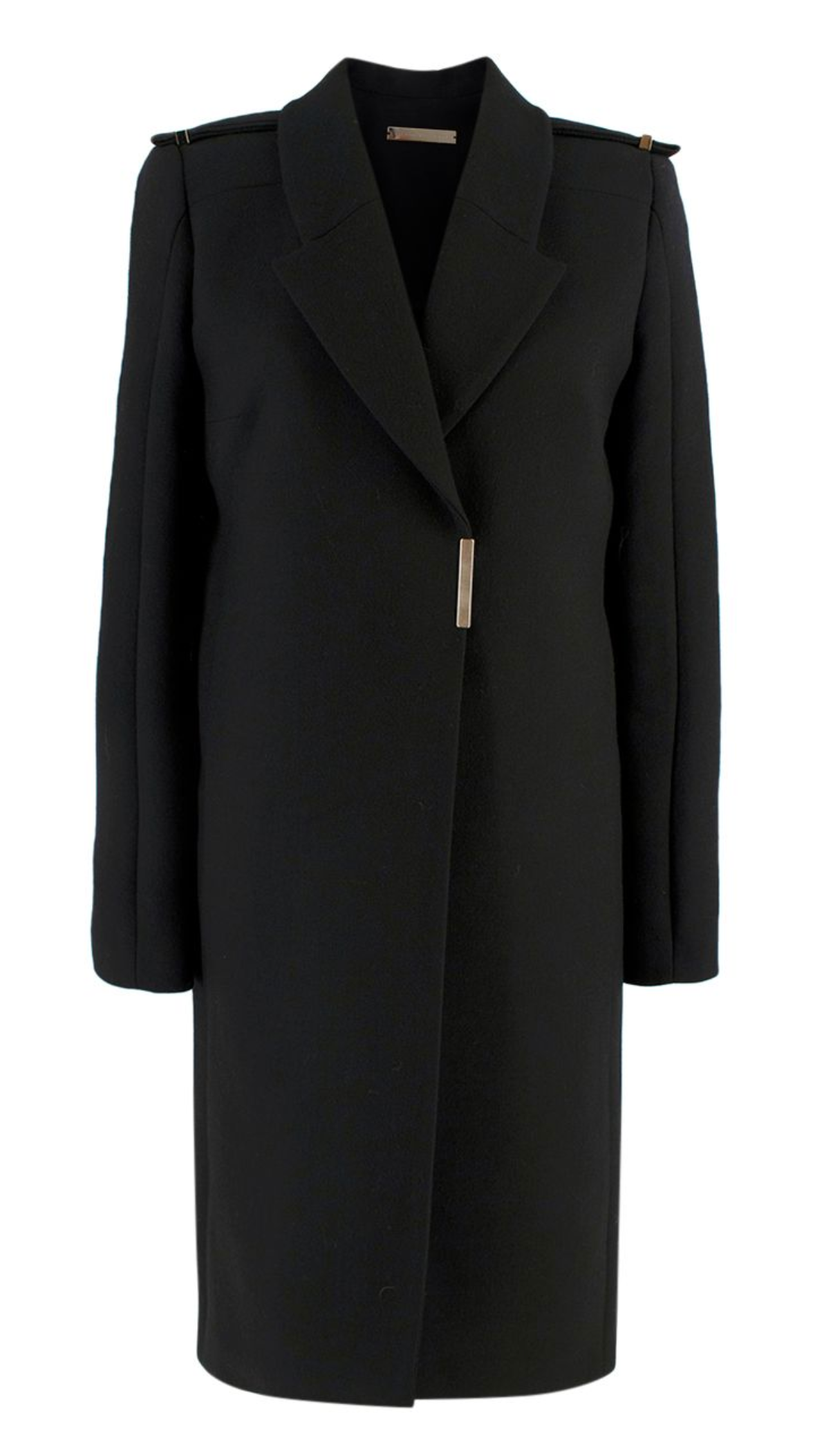 Preowned Victoria Beckham Black Wool Military Style Coat Size XS wool/sleeve lining-/silk