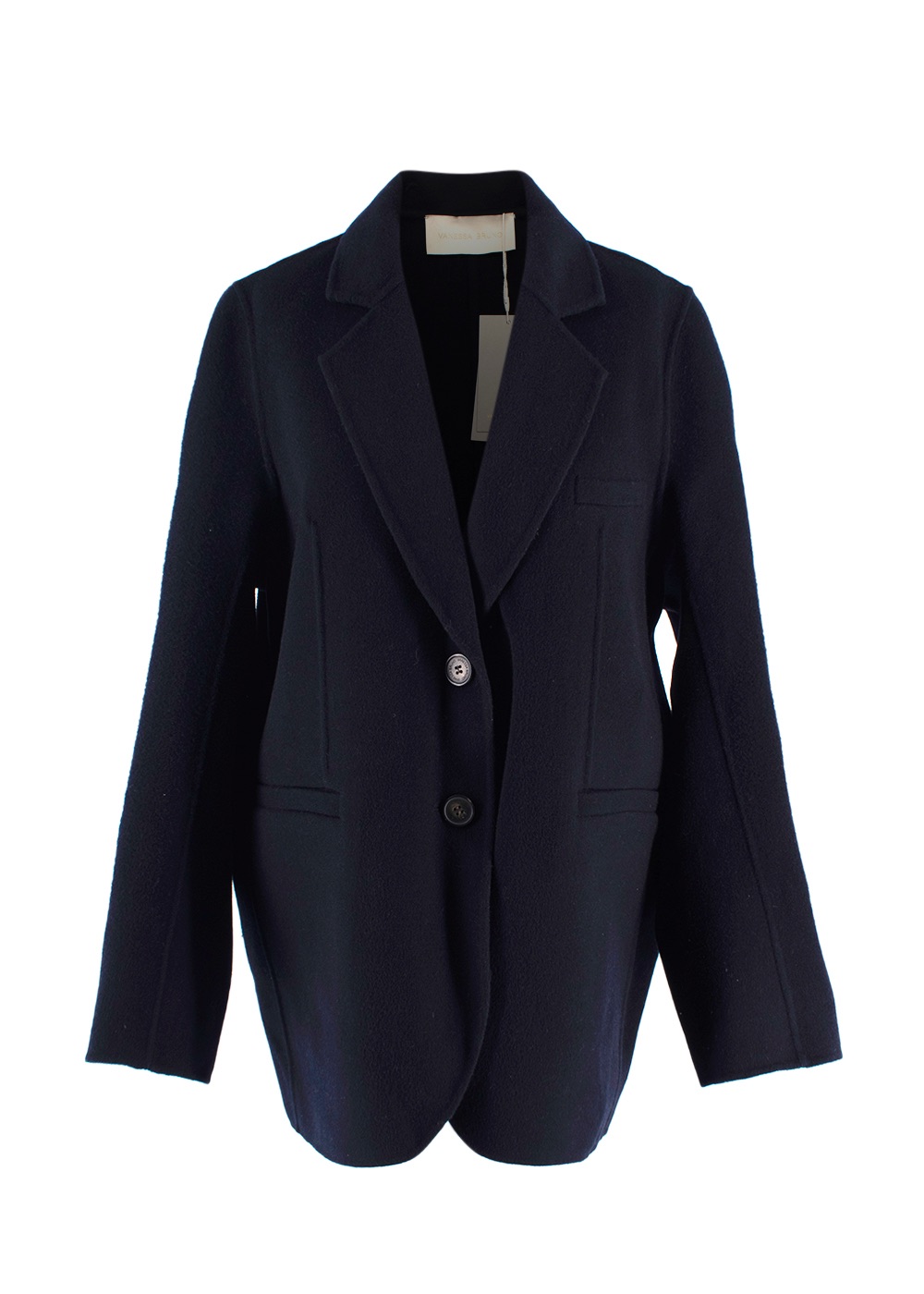 Vanessa Bruno Navy Marc Coat Size M Navy Blue wool/polyamide