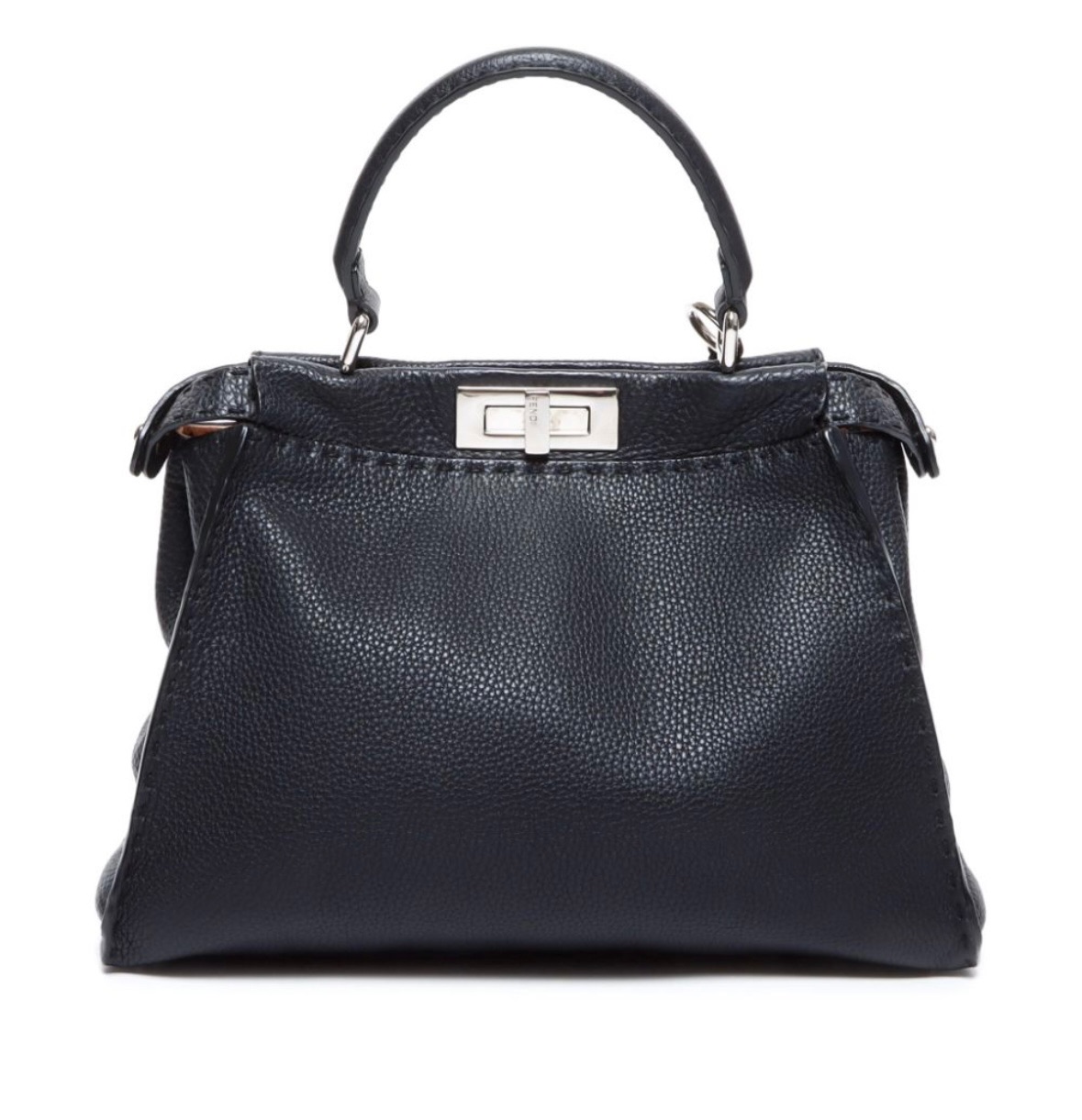 Preowned Fendi Black Peekaboo Top Handle Bag leather