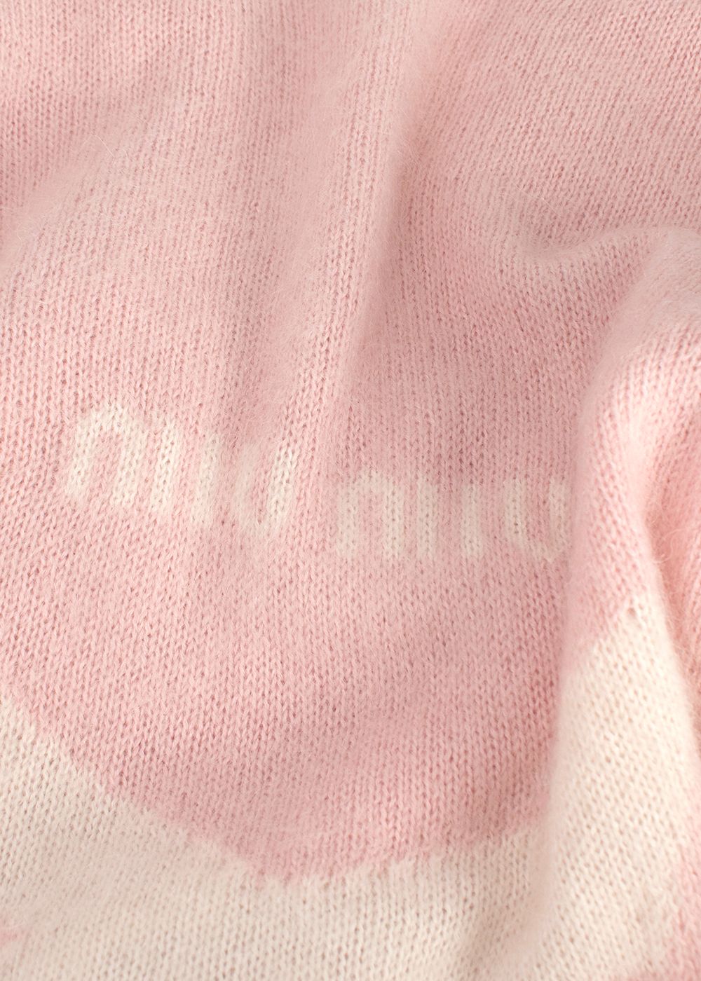 Miu Miu Pink Star Print Mohair Cardigan Size XS mohair/cashmere/polyamide