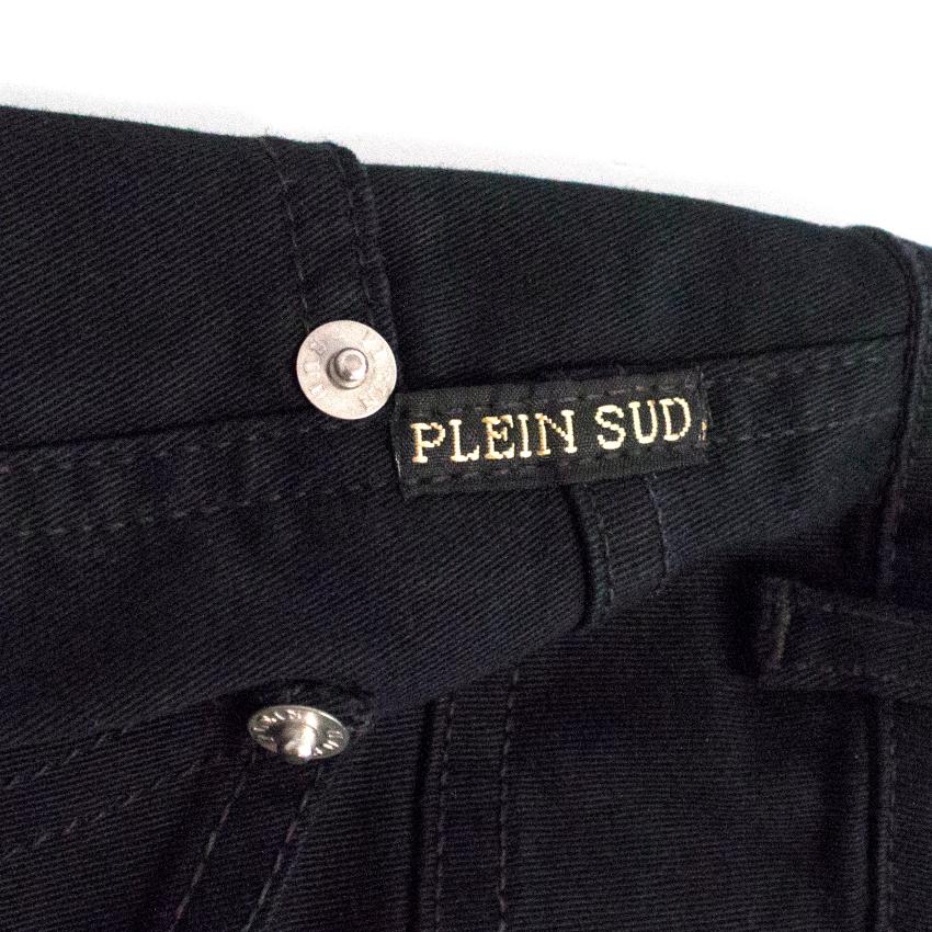 Plein Sud Black Flared Jeans Size XS cotton