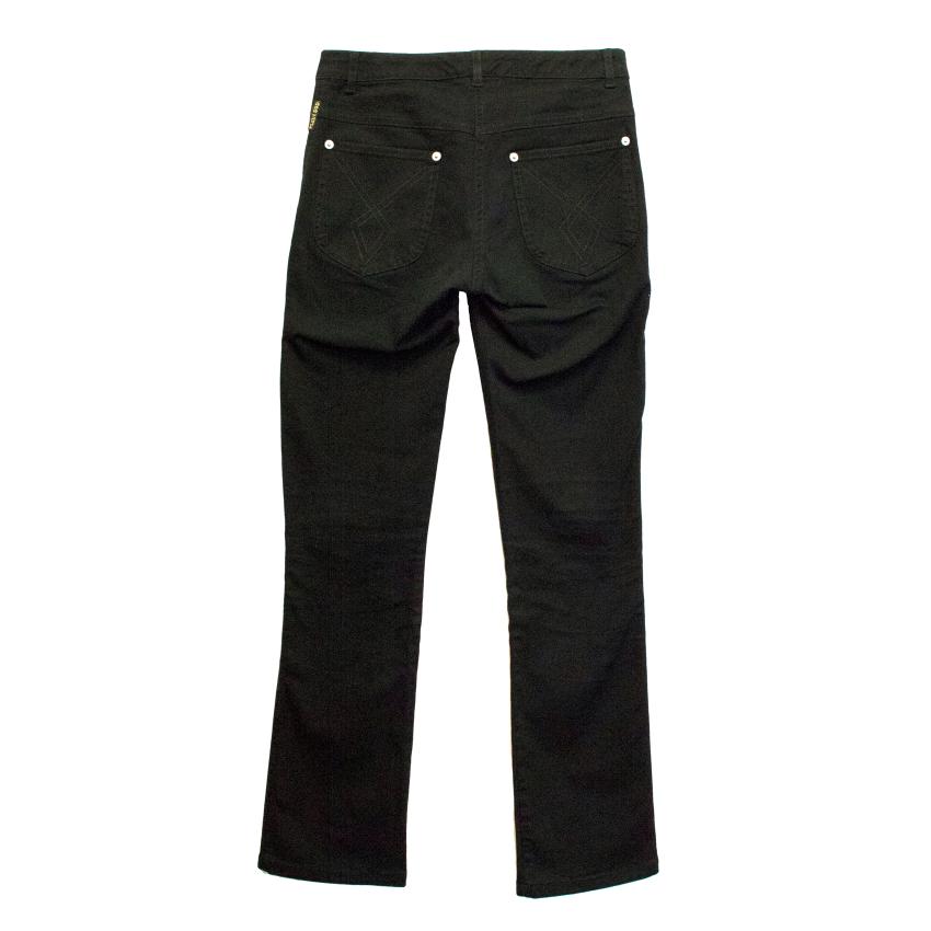 Plein Sud Black Flared Jeans Size XS cotton