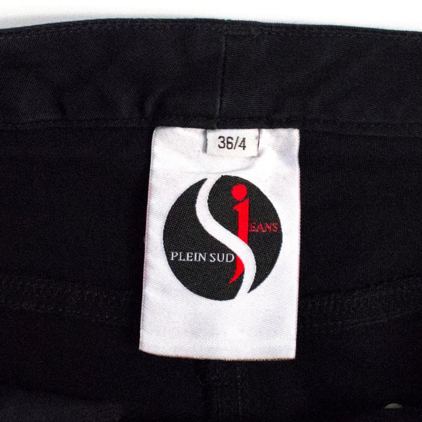 Plein Sud Black Flared Jeans Size XS cotton