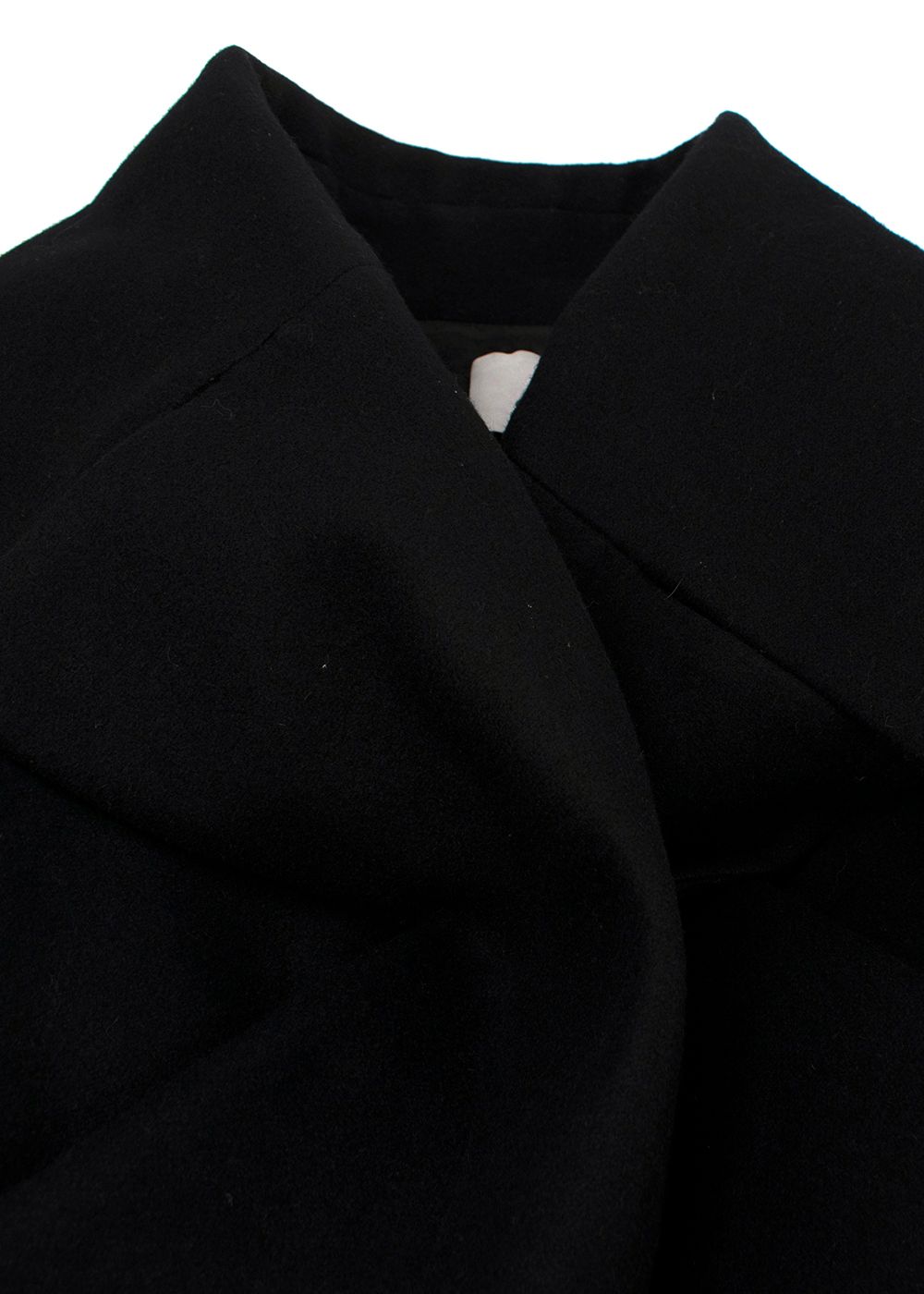 Preowned Coperni Classic Black Wool Coat with Belt Size XS