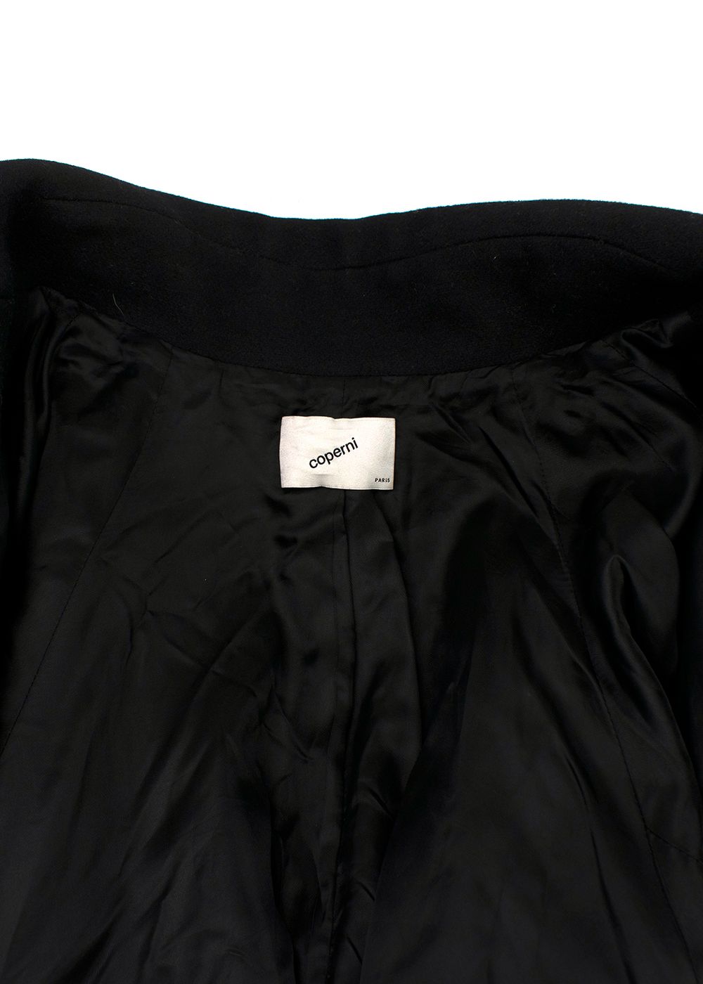 Preowned Coperni Classic Black Wool Coat with Belt Size XS