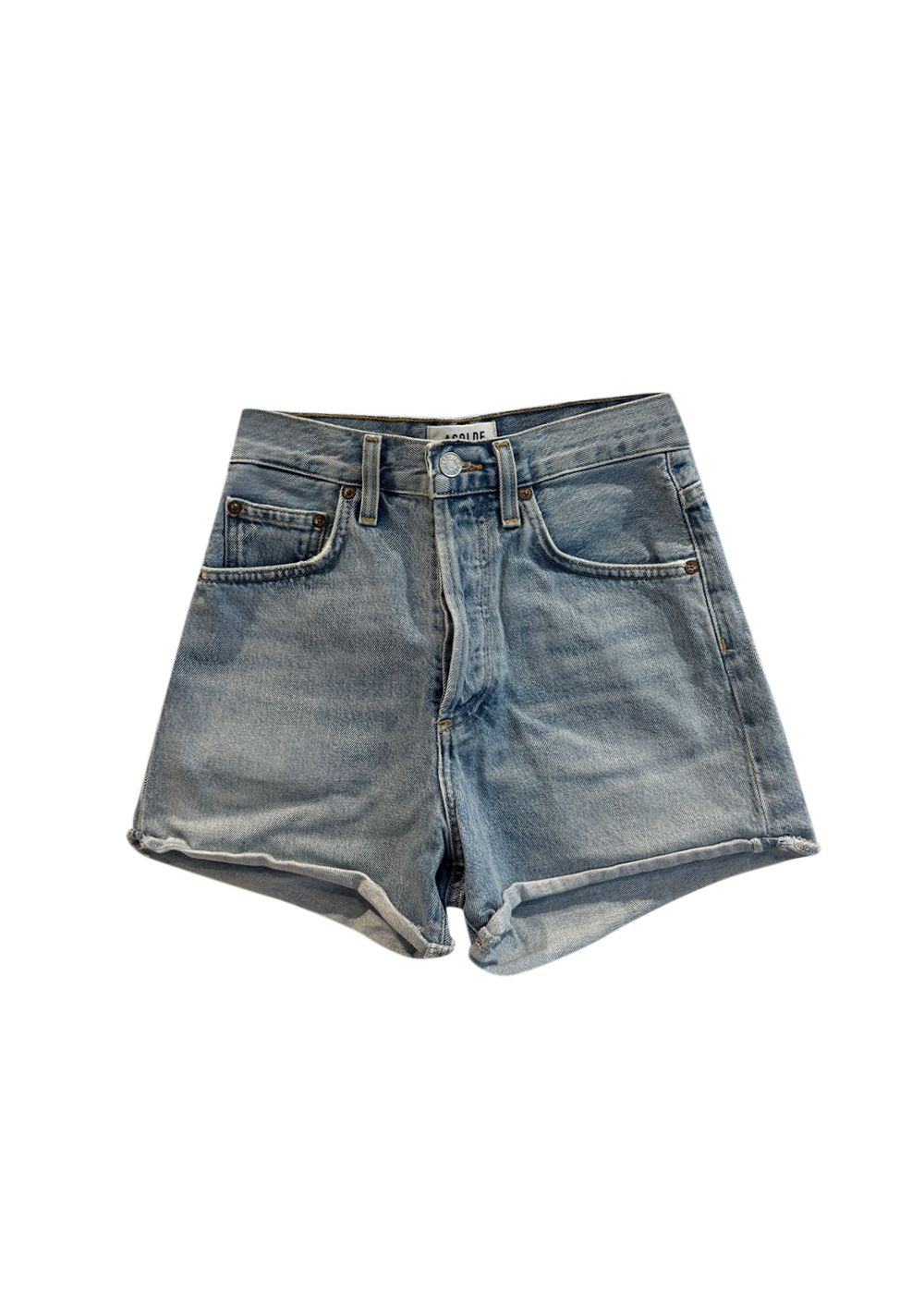 Preowned Agolde Dee Denim Shorts Size XS Blue organic cotton