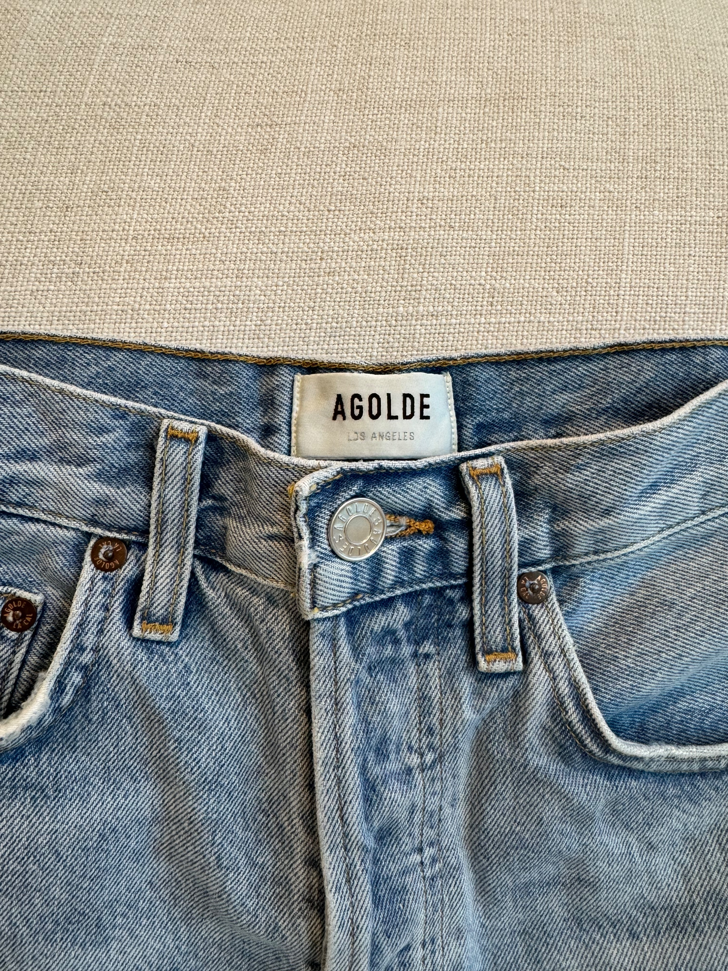 Preowned Agolde Dee Denim Shorts Size XS Blue organic cotton