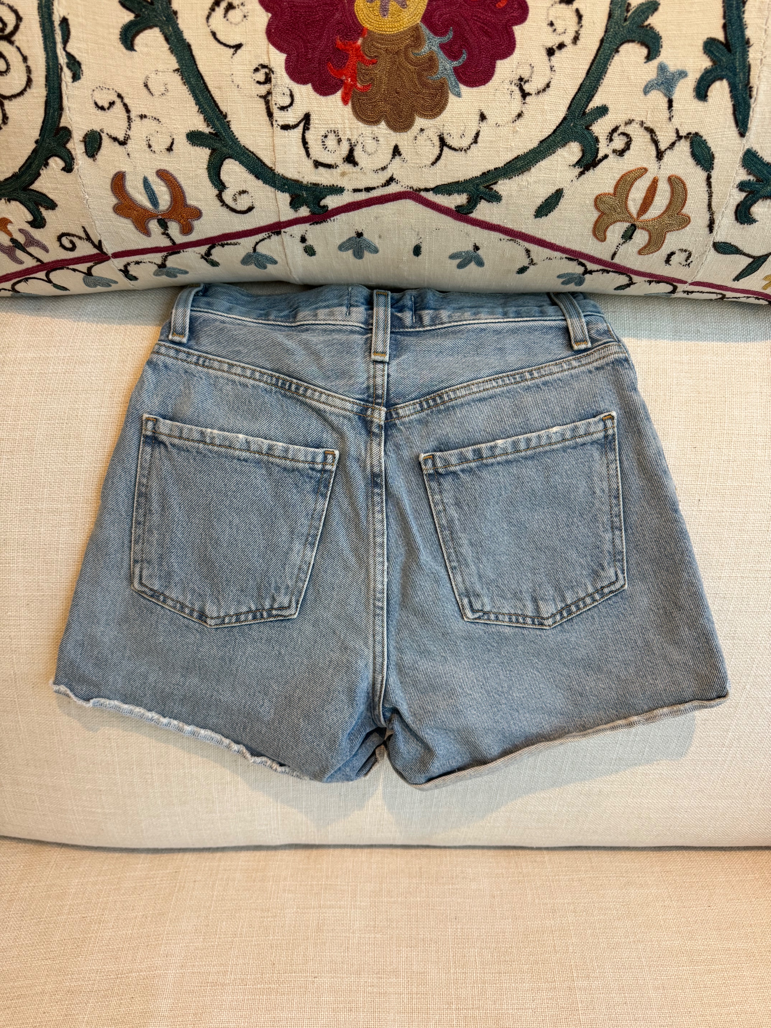 Preowned Agolde Dee Denim Shorts Size XS Blue organic cotton