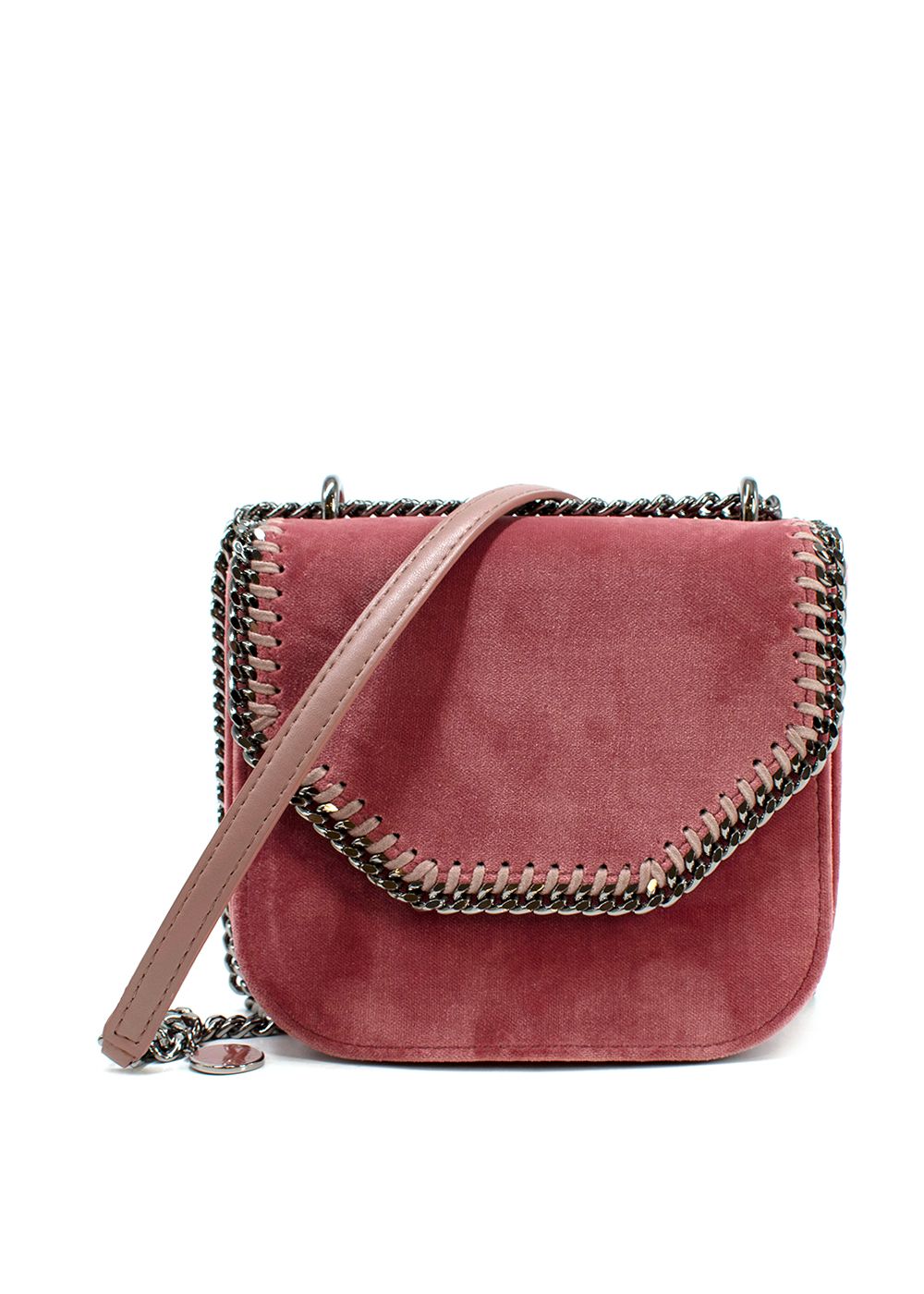 Stella McCartney Pink Velvet Falabella Box Bag