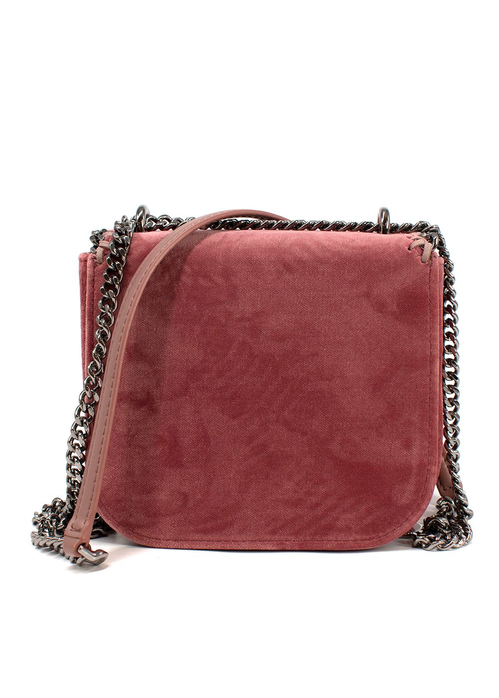 Stella McCartney Pink Velvet Falabella Box Bag