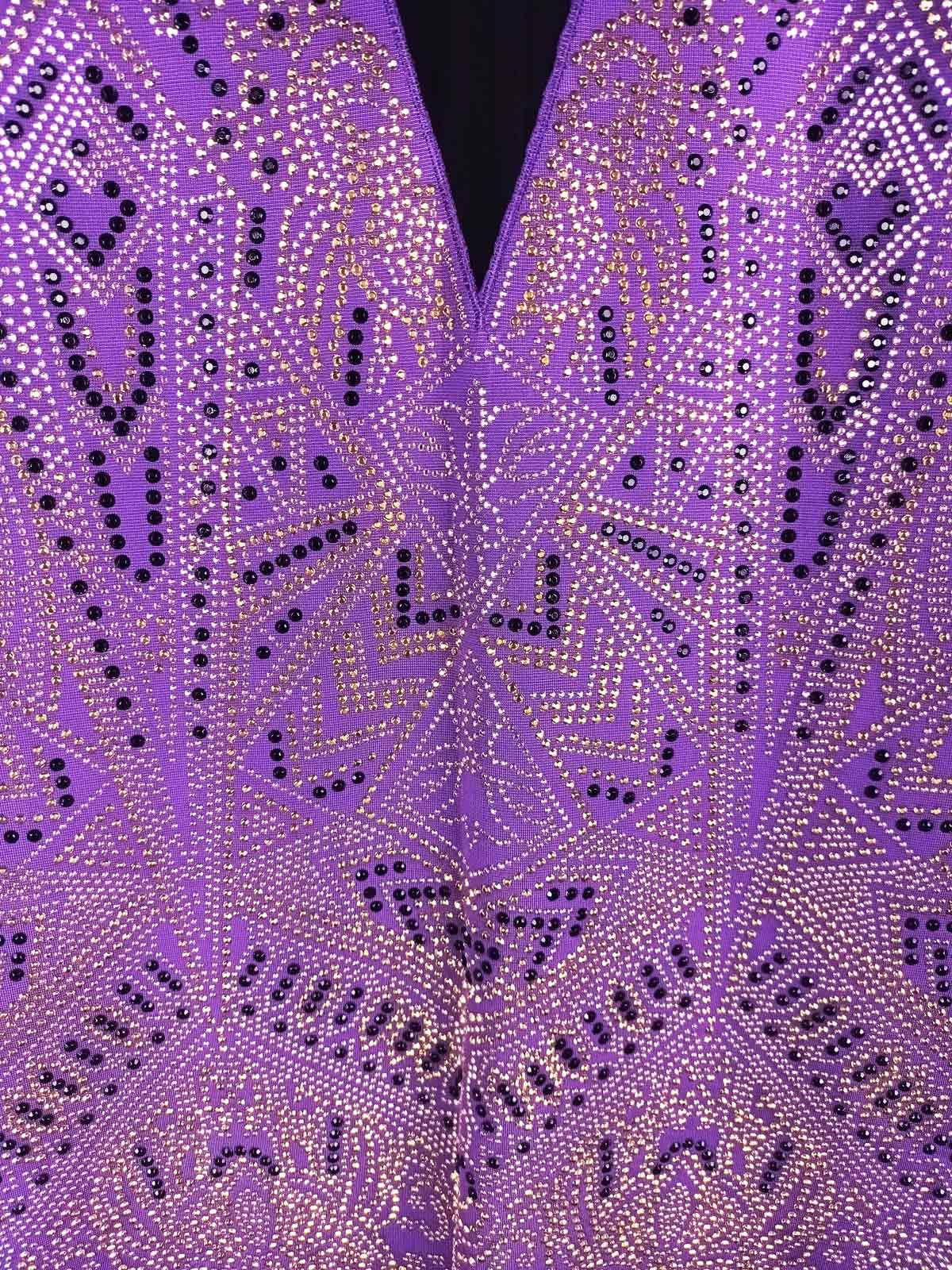 Just Cavalli Purple studded bodycon dress Size M viscose