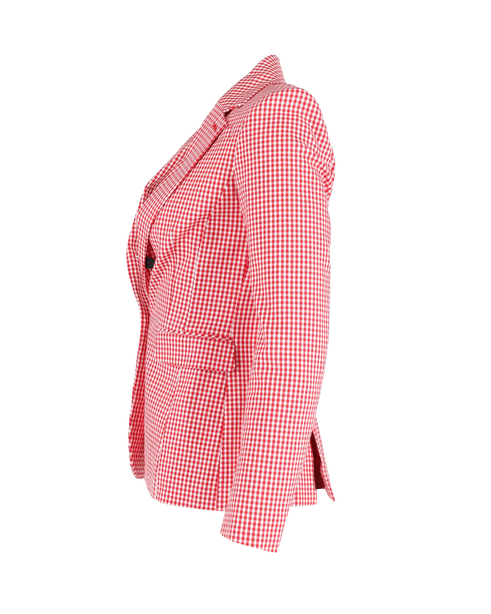 Preowned Altuzarra Red Gingham Single Breasted Blazer Size XS cotton