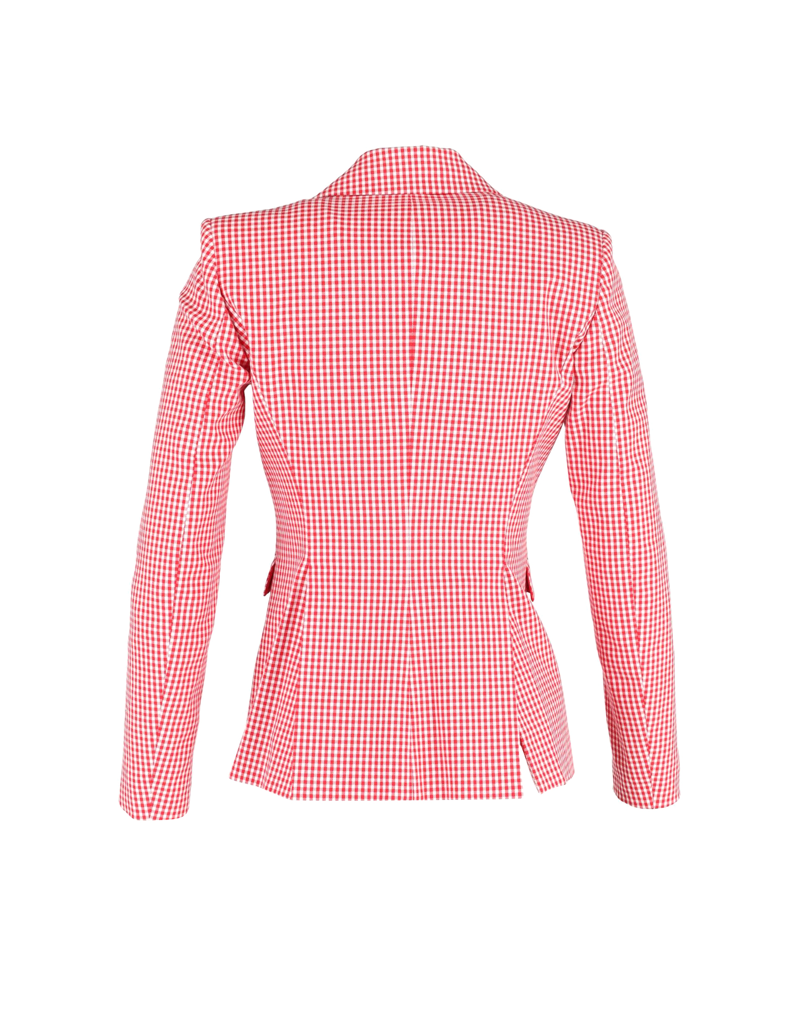 Preowned Altuzarra Red Gingham Single Breasted Blazer Size XS cotton