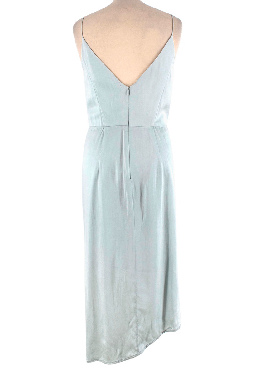 Preowned Zimmermann Blue Washed Silk Satin Cocktail Dress Size M