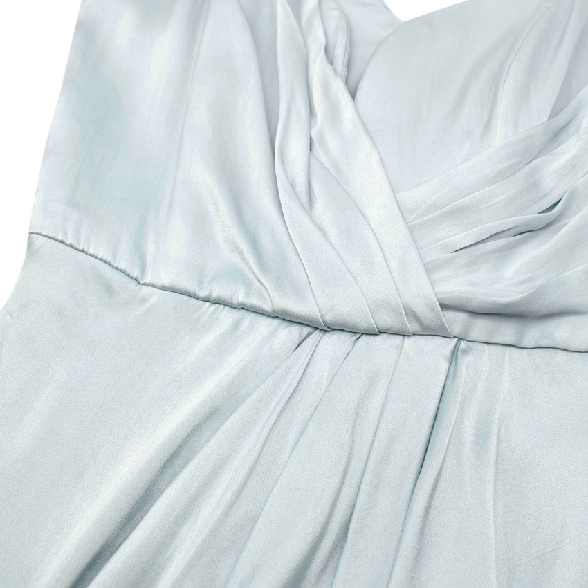 Preowned Zimmermann Blue Washed Silk Satin Cocktail Dress Size M