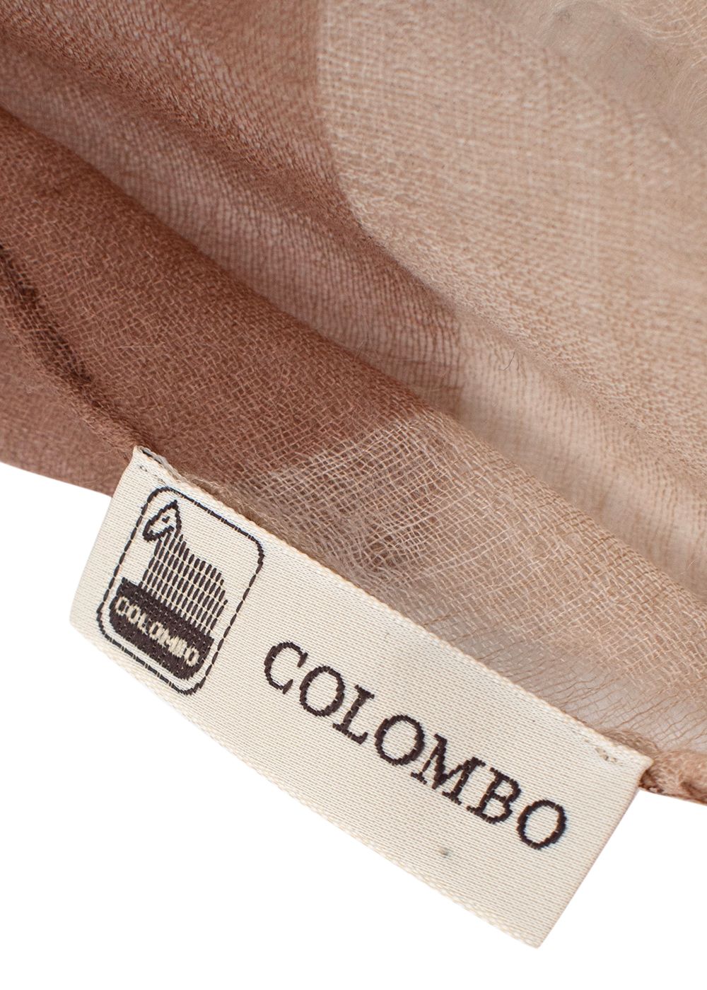 Colombo Brown Floral Print Cashmere Scarf